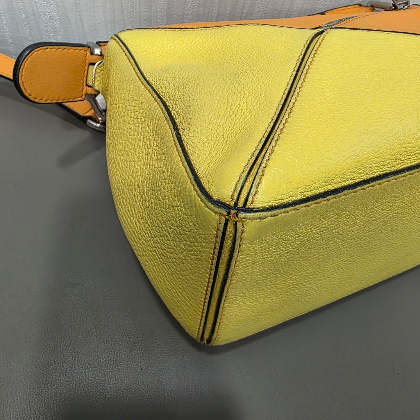 Loewe Puzzle Bag Small Calfskin Leather Multicolor Orange Yellow (Pre-Owned)