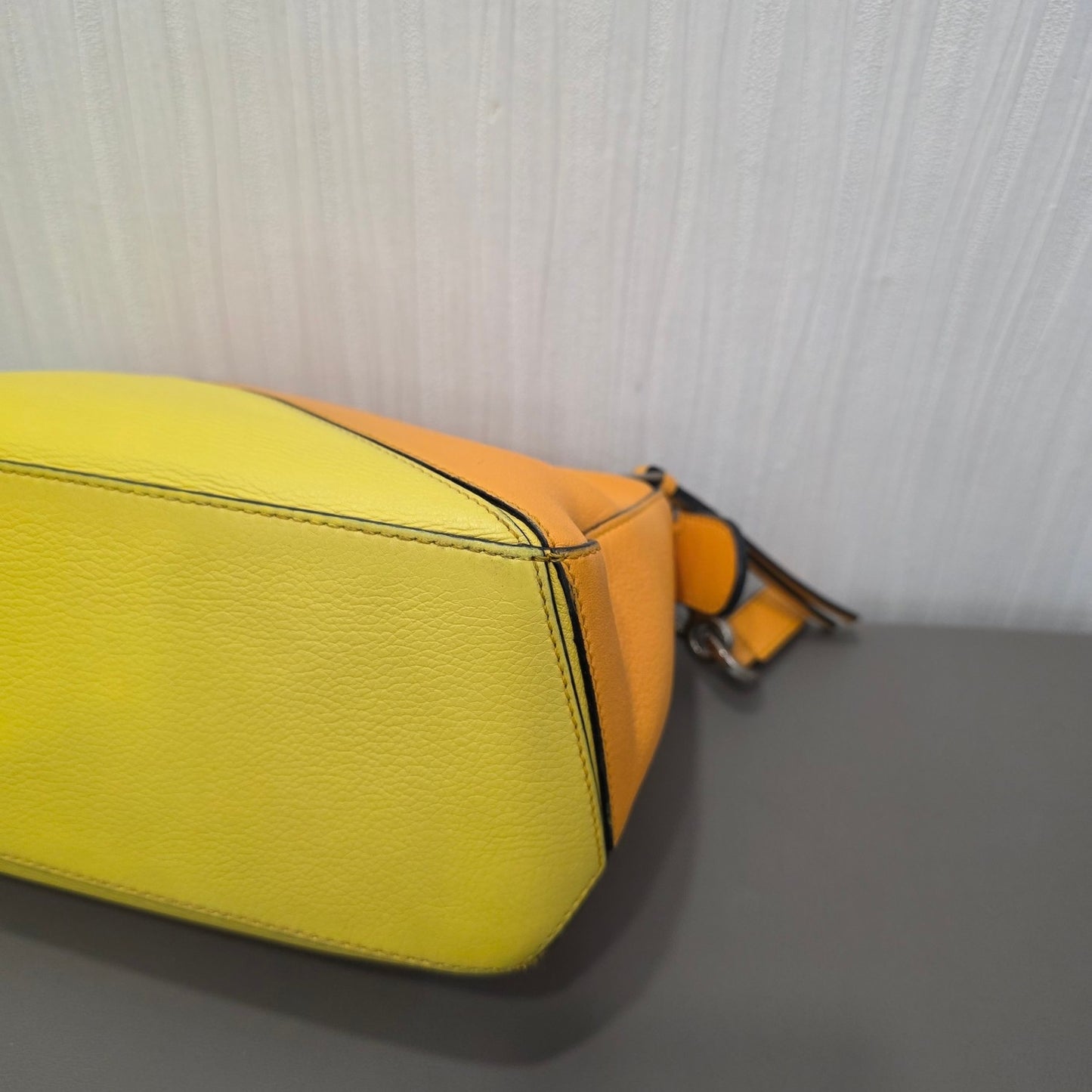 Loewe Puzzle Bag Small Calfskin Leather Multicolor Orange Yellow (Pre-Owned)
