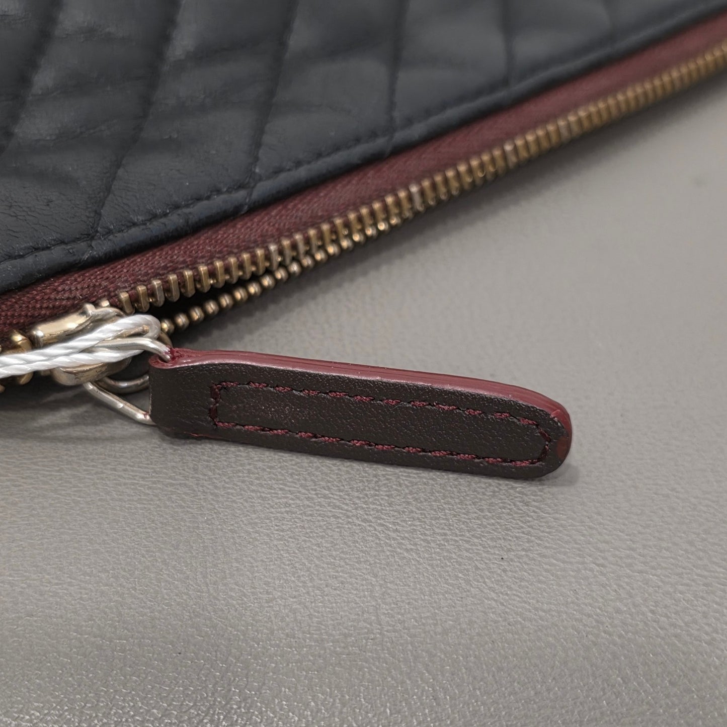 Chanel Chevron Quilted Leather Pouch Clutch Black (Pre-Owned)