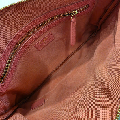 Chanel Classic Quilted Caviar Leather Zip Pouch Pink (Pre-Owned)
