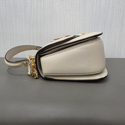 Gucci Blondie Small Leather Top Handle Shoulder Bag Ivory (Pre-Owned)