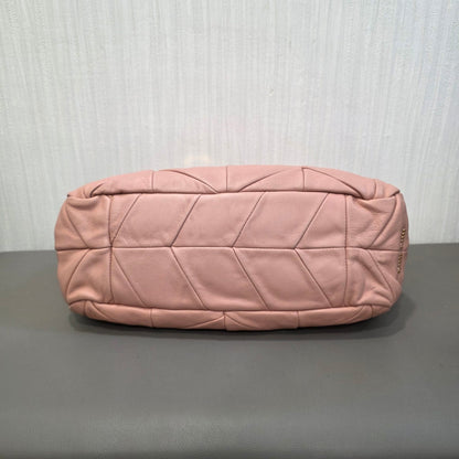 Miu Miu Matelassé Leather Top Handle Shoulder Bag Pink (Pre-Owned)