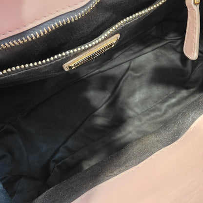 Miu Miu Matelassé Leather Top Handle Shoulder Bag Pink (Pre-Owned)