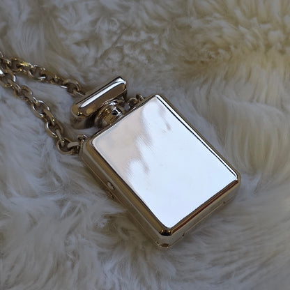 Chanel CC Perfume Bottle Pendant Necklace Gold (Pre-Owned)