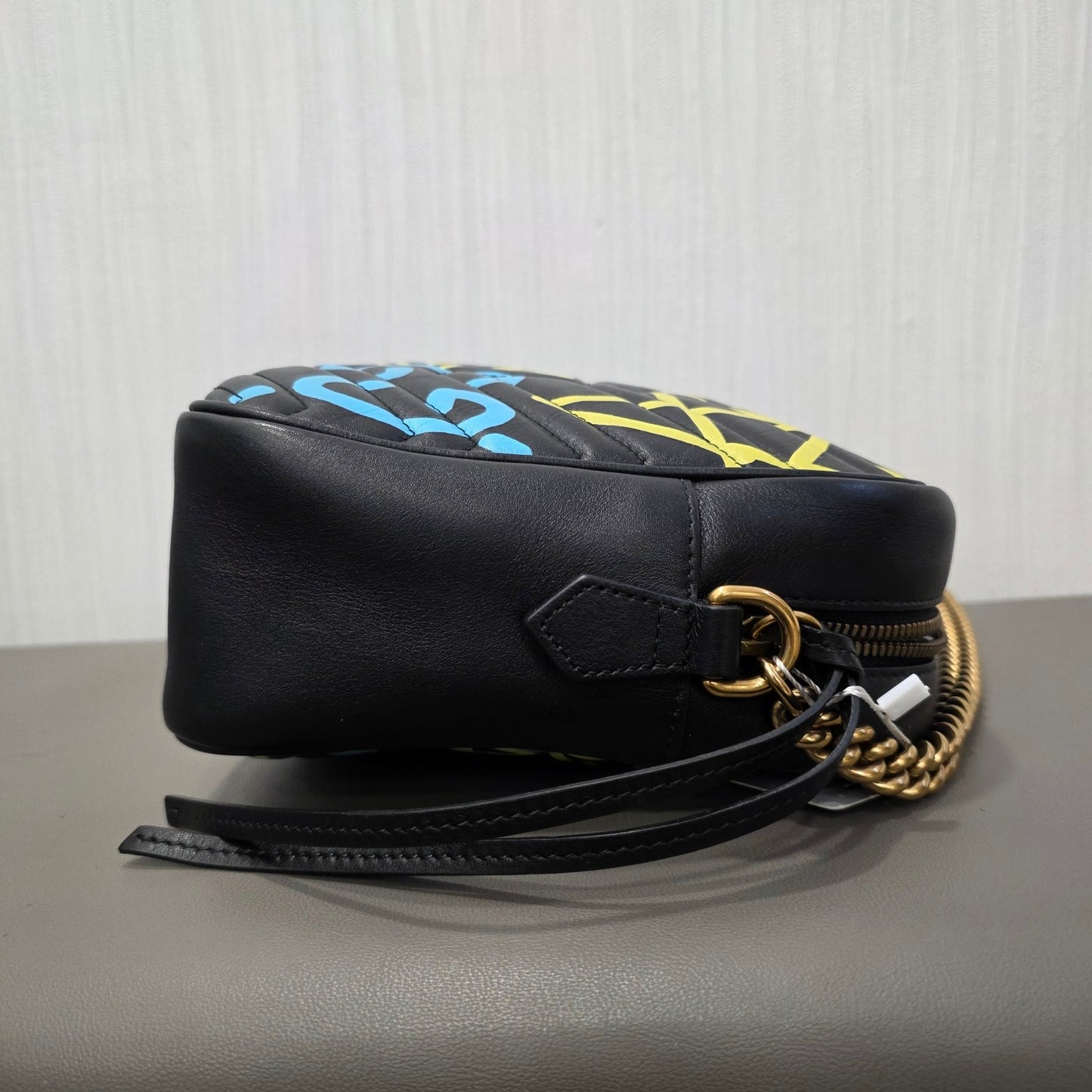 Gucci GG Marmont Graffiti Leather Shoulder Bag (Pre-Owned)
