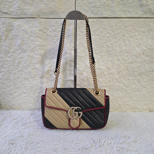 Gucci GG Marmont Matelassé Leather Chain Shoulder Bag (Pre-Owned)