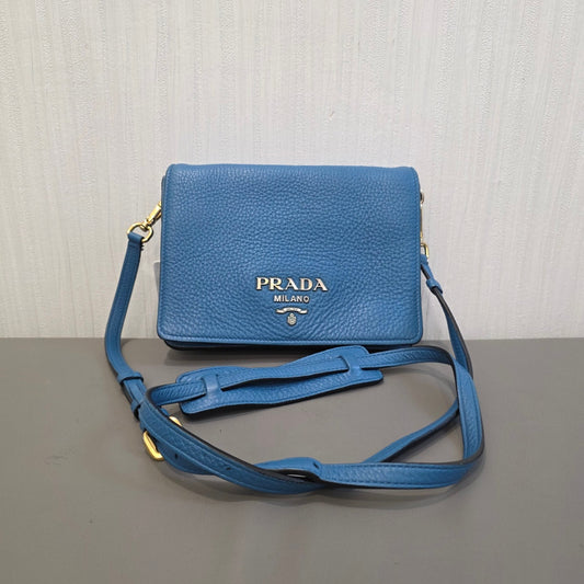 Prada Vitello Daino Leather Crossbody Bag (Pre-Owned)