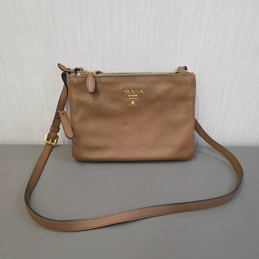 Prada Vitello Daino Leather Crossbody Bag (Pre-Owned)