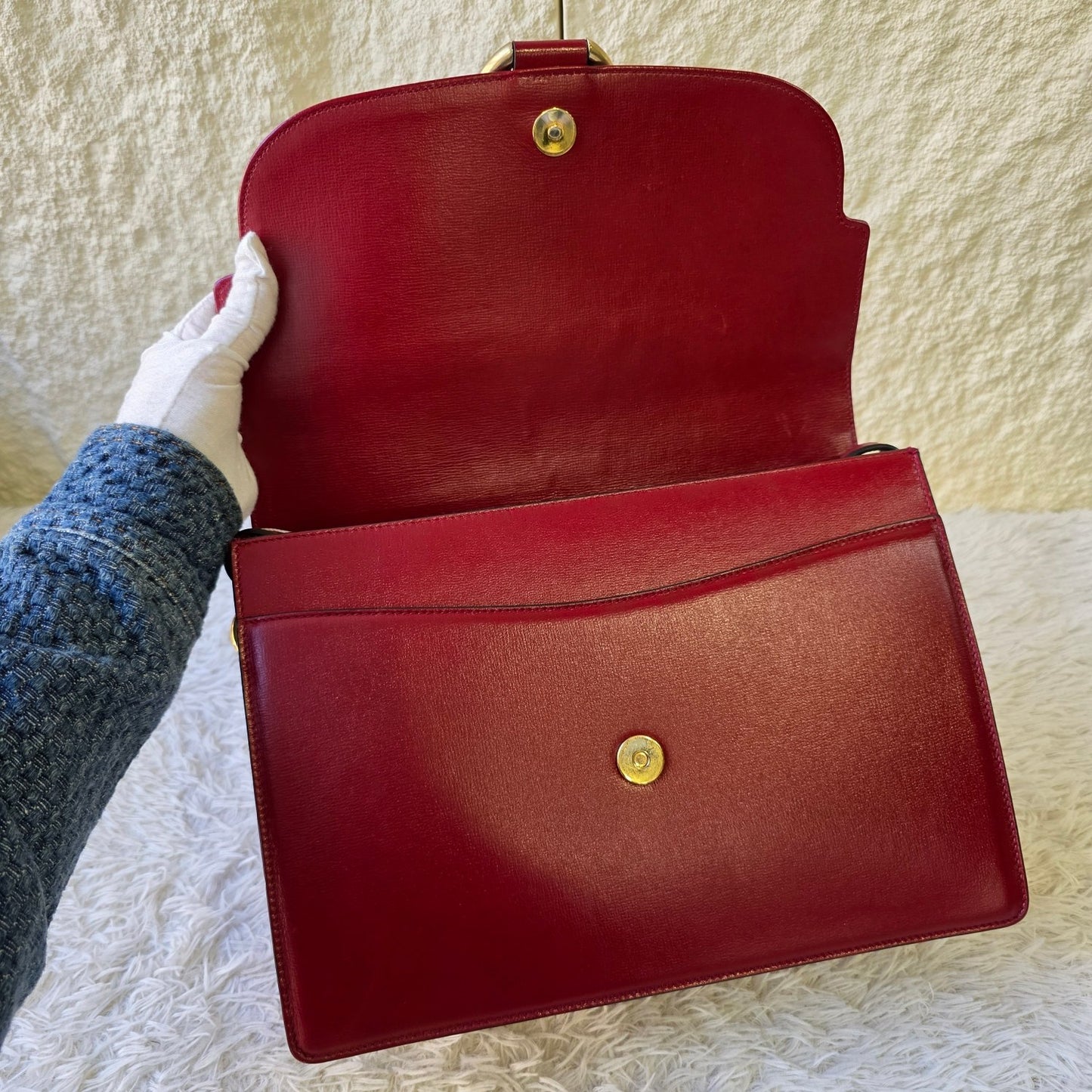 Gucci Arli Leather Clutch Bag (Pre-Owned)