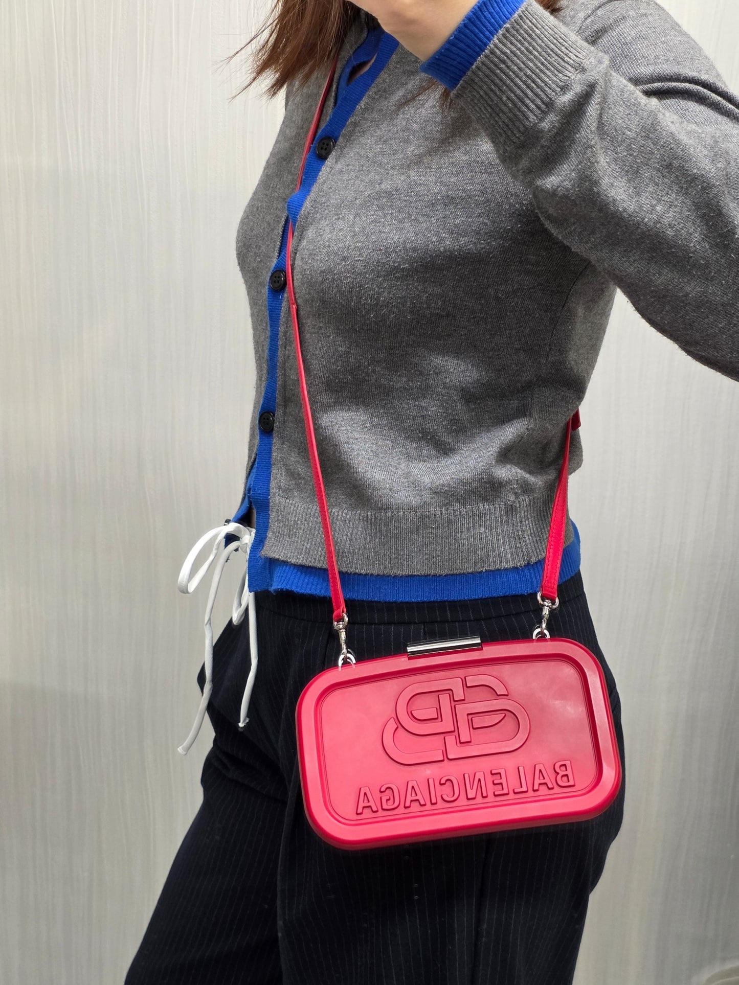 Balenciaga BB Logo Leather Crossbody Bag (Pre-Owned)