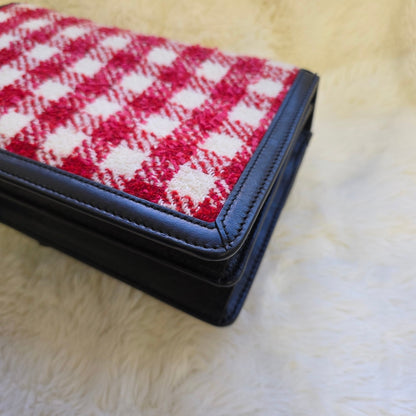Gucci Dionysus Check Tweed Leather Shoulder Bag (Pre-Owned)