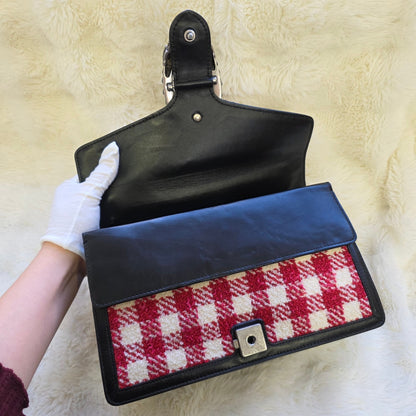 Gucci Dionysus Check Tweed Leather Shoulder Bag (Pre-Owned)