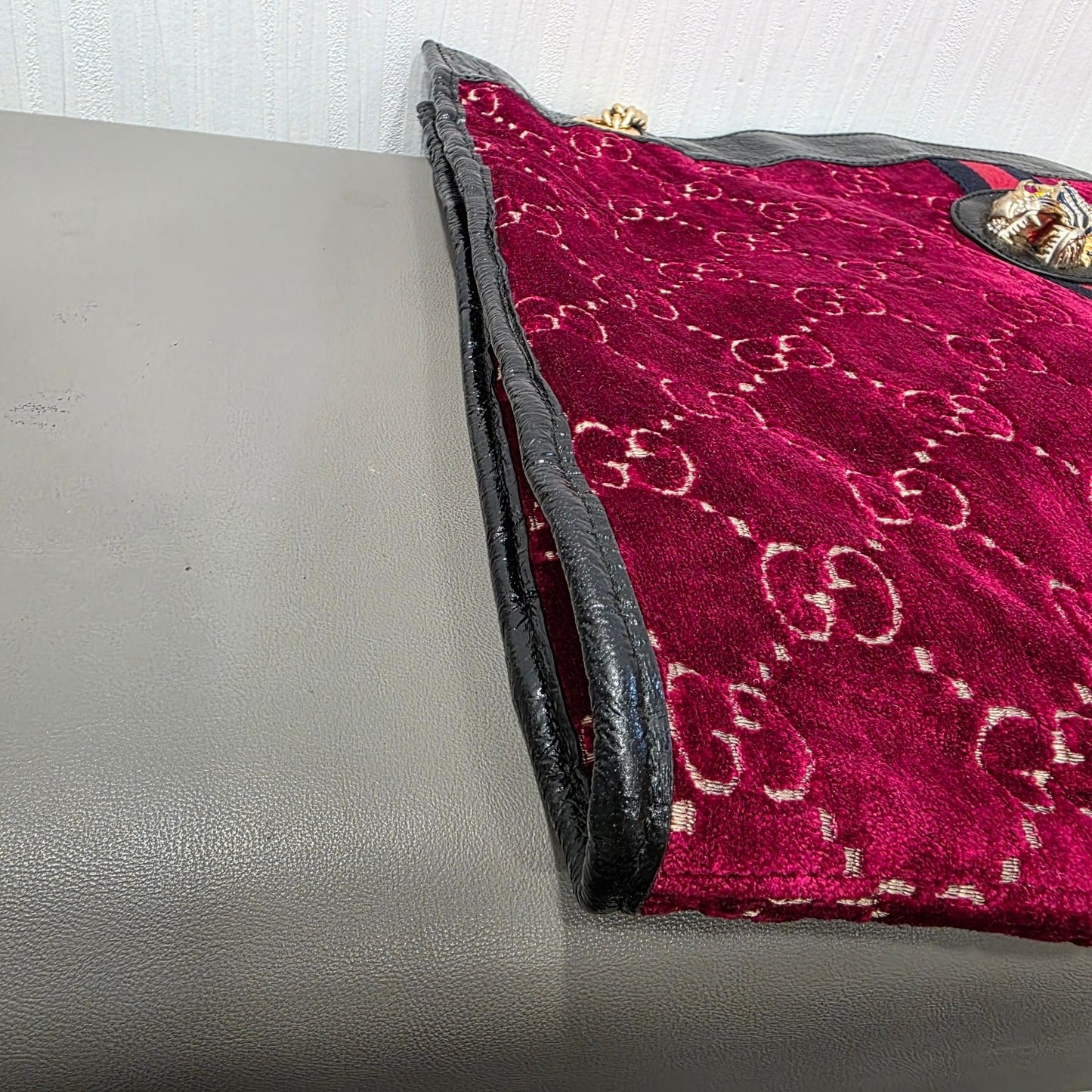 Gucci Rajah GG Velvet Tote Bag (Pre-Owned)