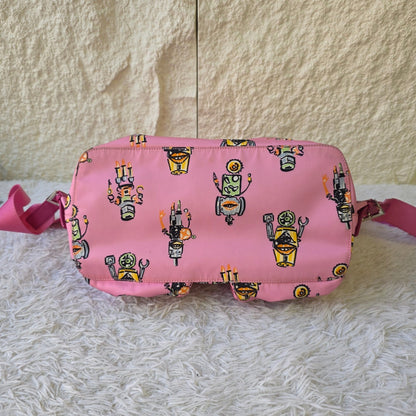 Prada Robot Print Nylon Backpack Pink (Pre-Owned)