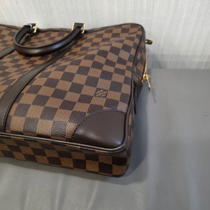 Louis Vuitton Damier Ebene Porte Documents Voyage Briefcase (Pre-Owned)