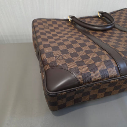 Louis Vuitton Damier Ebene Porte Documents Voyage Briefcase (Pre-Owned)