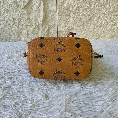 MCM Visetos Mini Drawstring Bucket Bag (Pre-Owned)