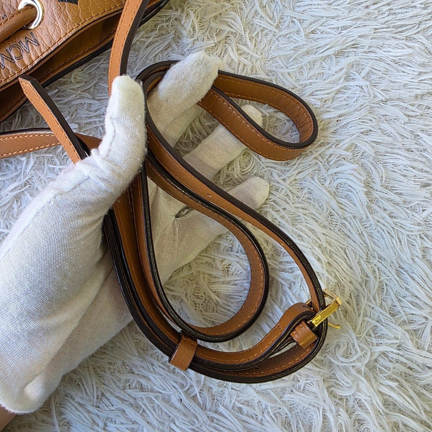 MCM Visetos Mini Drawstring Bucket Bag (Pre-Owned)