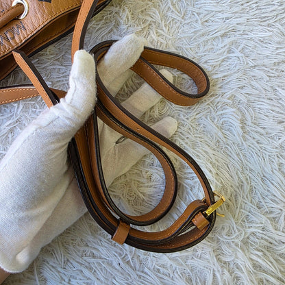 MCM Visetos Mini Drawstring Bucket Bag (Pre-Owned)