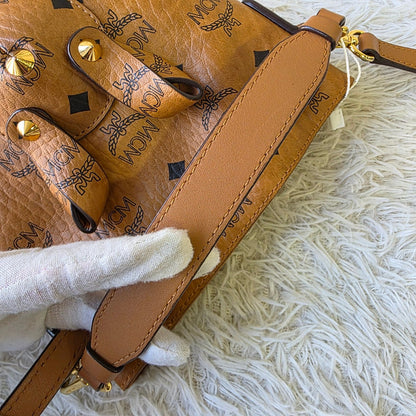 MCM Visetos Mini Drawstring Bucket Bag (Pre-Owned)