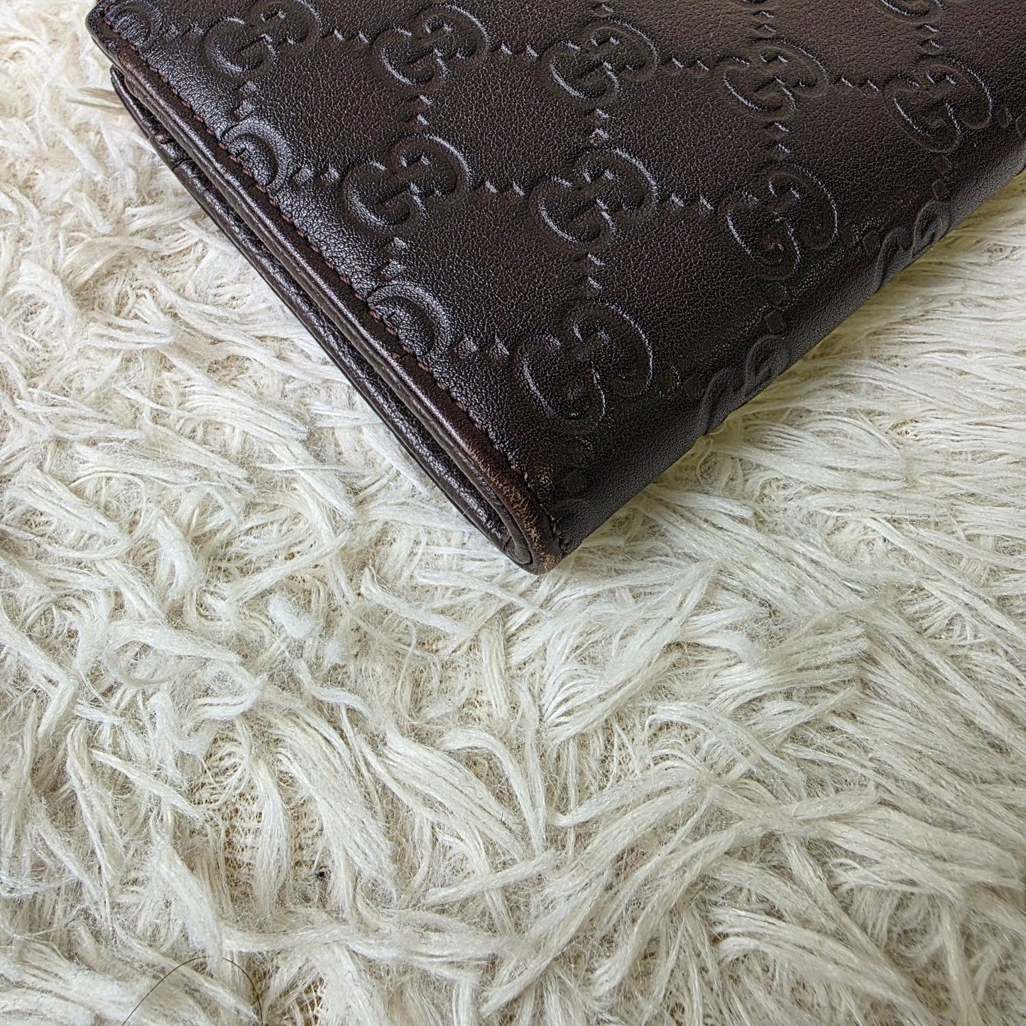 Gucci Guccissima Leather Zip Around Wallet Black (Pre-Owned)