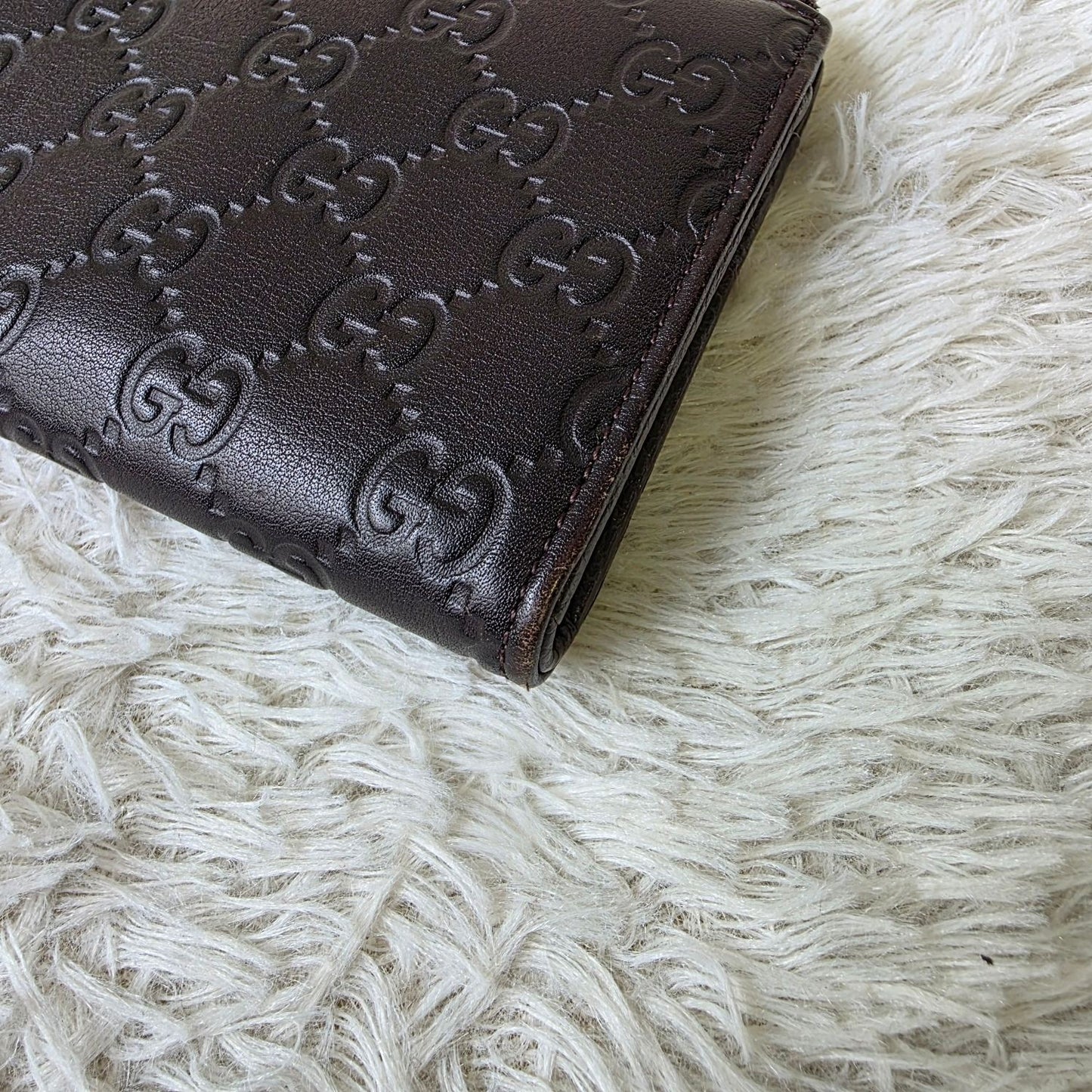 Gucci Guccissima Leather Zip Around Wallet Black (Pre-Owned)