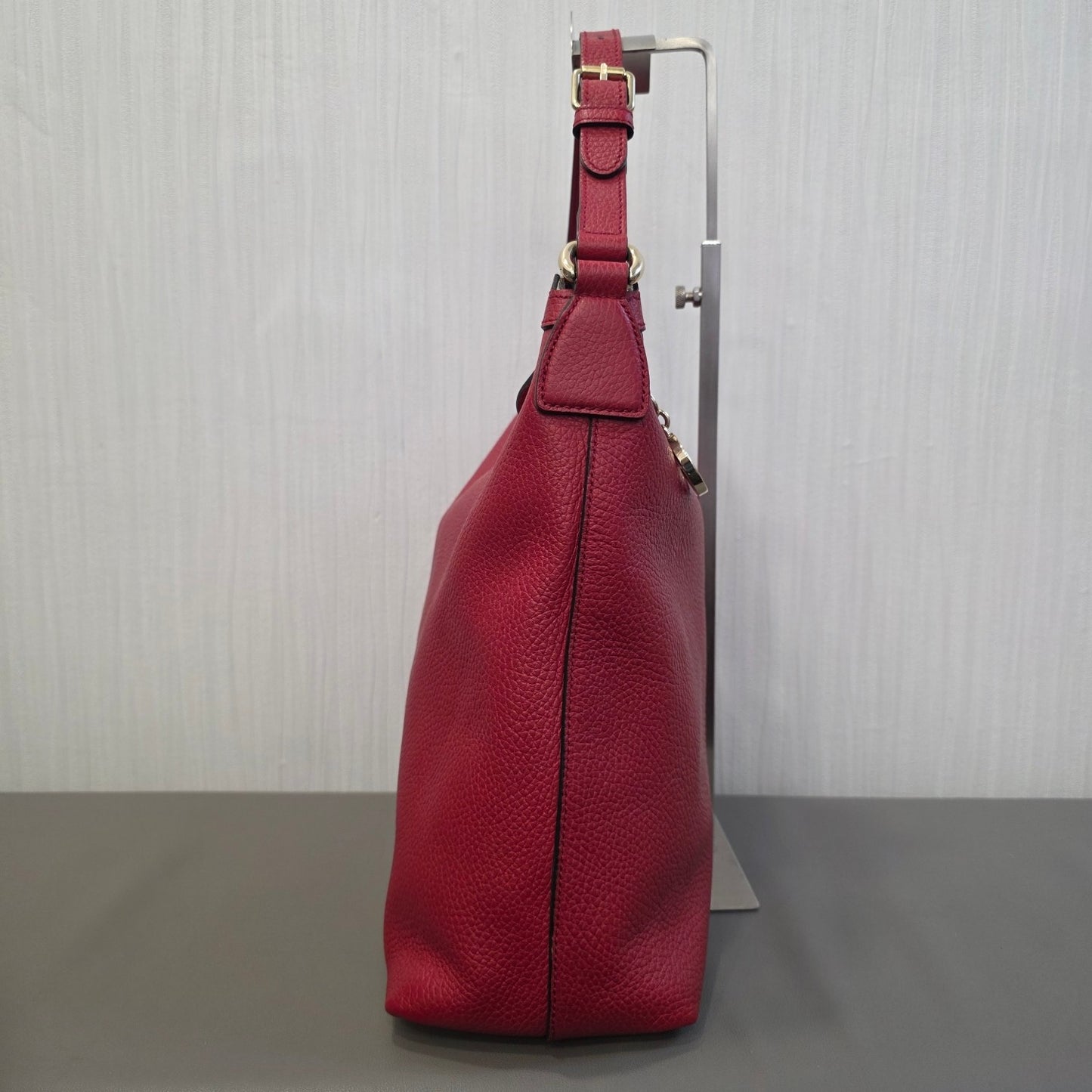 Gucci Soho Leather Hobo Shoulder Bag Red (Pre-Owned)