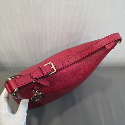 Gucci Soho Leather Hobo Shoulder Bag Red (Pre-Owned)