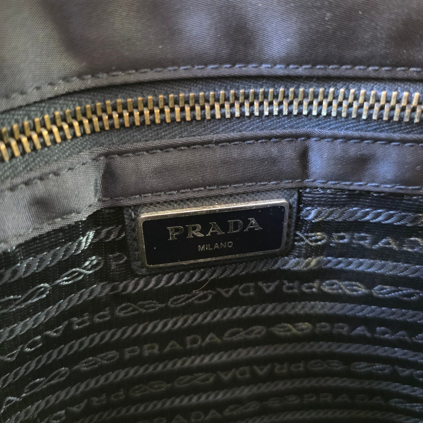 Prada Nylon Messenger Shoulder Bag Black (Pre-Owned)
