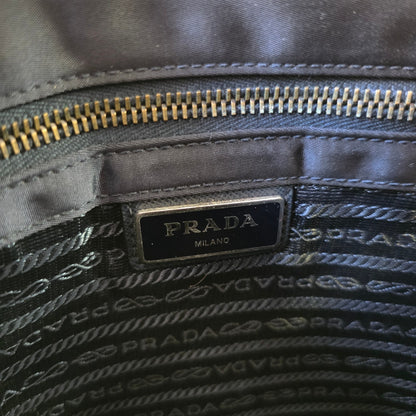 Prada Nylon Messenger Shoulder Bag Black (Pre-Owned)