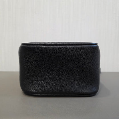 Saint Laurent YSL Quilted Leather Mini Vanity Bag Black (Pre-Owned)