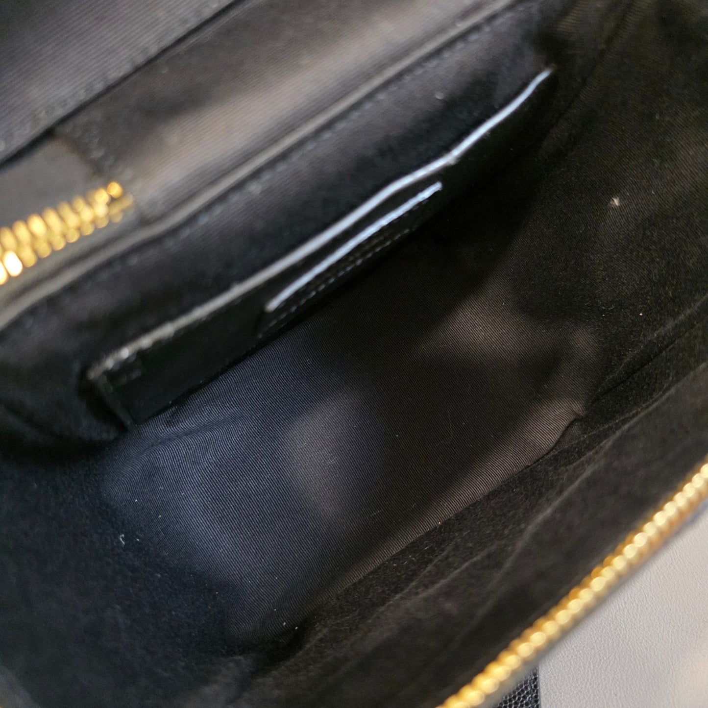 Saint Laurent YSL Quilted Leather Mini Vanity Bag Black (Pre-Owned)