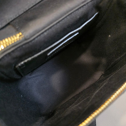 Saint Laurent YSL Quilted Leather Mini Vanity Bag Black (Pre-Owned)