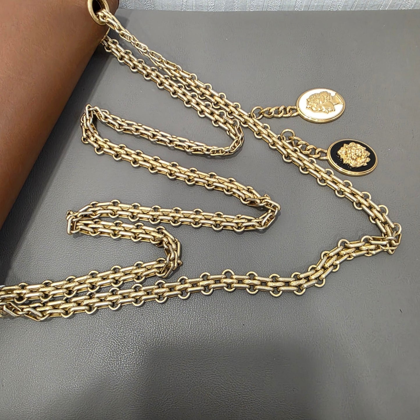 Chanel Leather and Check Tweed Chain Shoulder Bag (Pre-Owned)