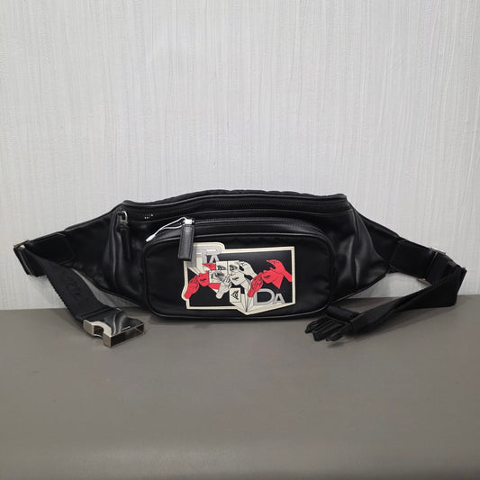 Prada Comic Print Leather Belt Bag (Pre-Owned)