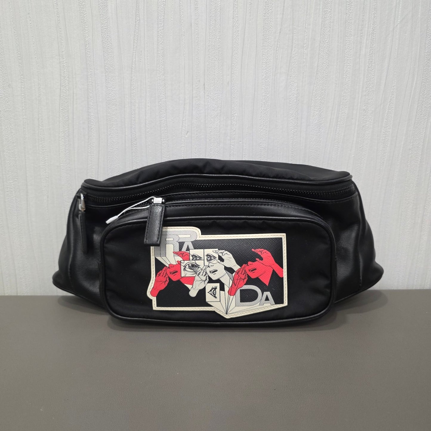 Prada Comic Print Leather Belt Bag (Pre-Owned)
