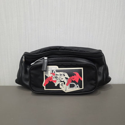Prada Comic Print Leather Belt Bag (Pre-Owned)