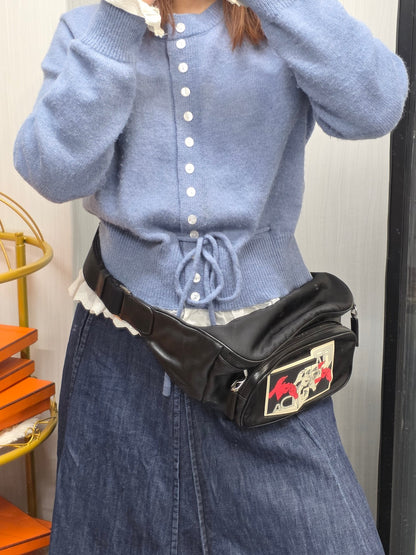 Prada Comic Print Leather Belt Bag (Pre-Owned)