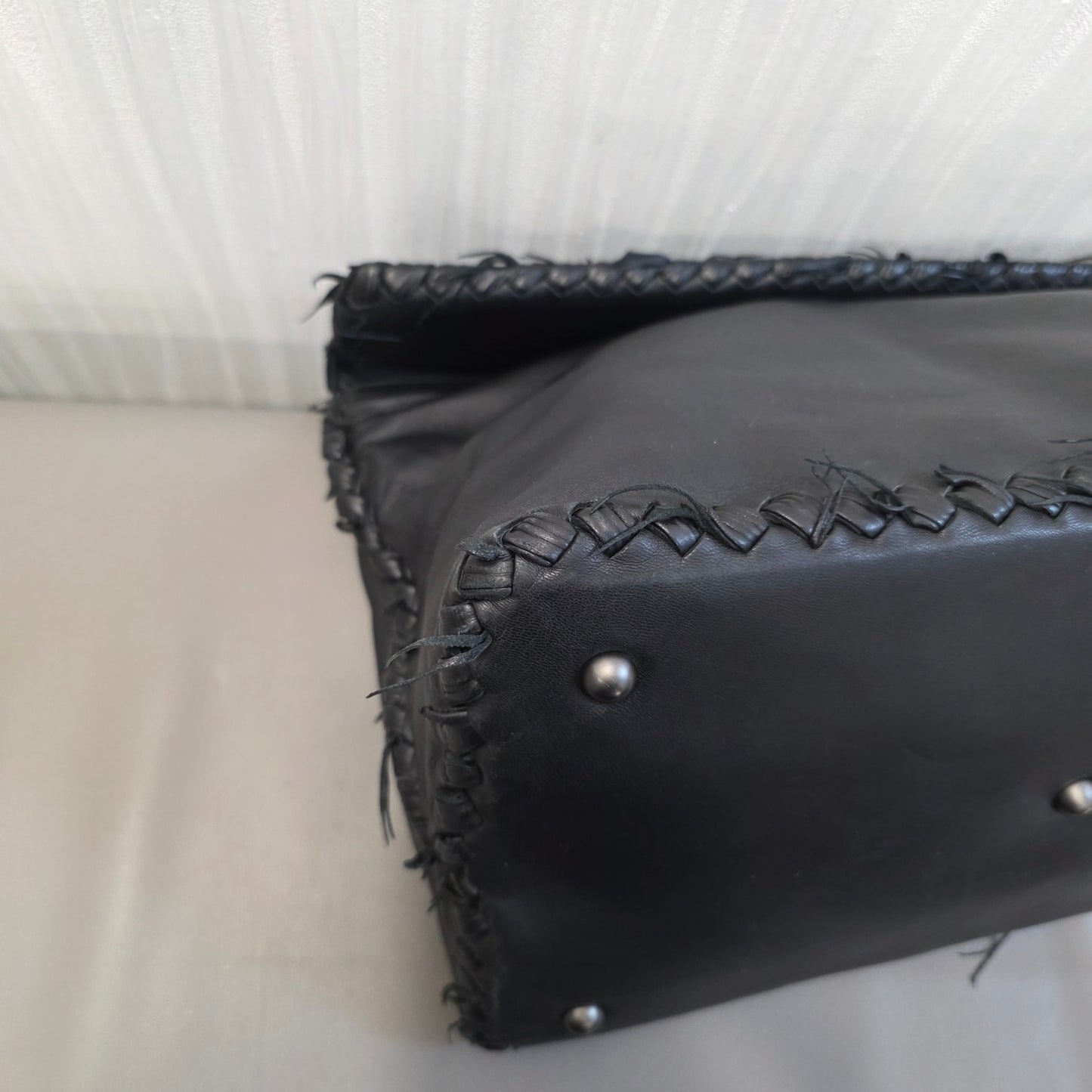 Bottega Veneta Intrecciato Leather Shoulder Bag Black (Pre-Owned)