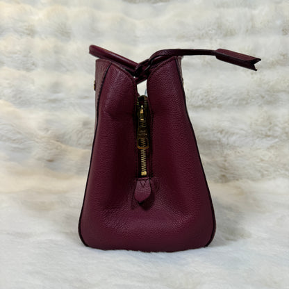Louis Vuitton Monogram Empreinte Montaigne BB Leather Handbag Burgundy (Pre-Owned)