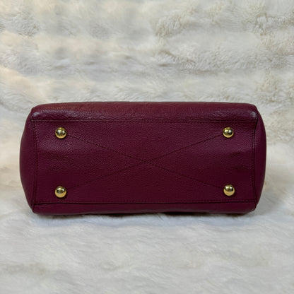Louis Vuitton Monogram Empreinte Montaigne BB Leather Handbag Burgundy (Pre-Owned)