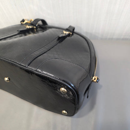 Gucci Microguccissima Patent Leather 2Way Dome Bag Black (Pre-Owned)