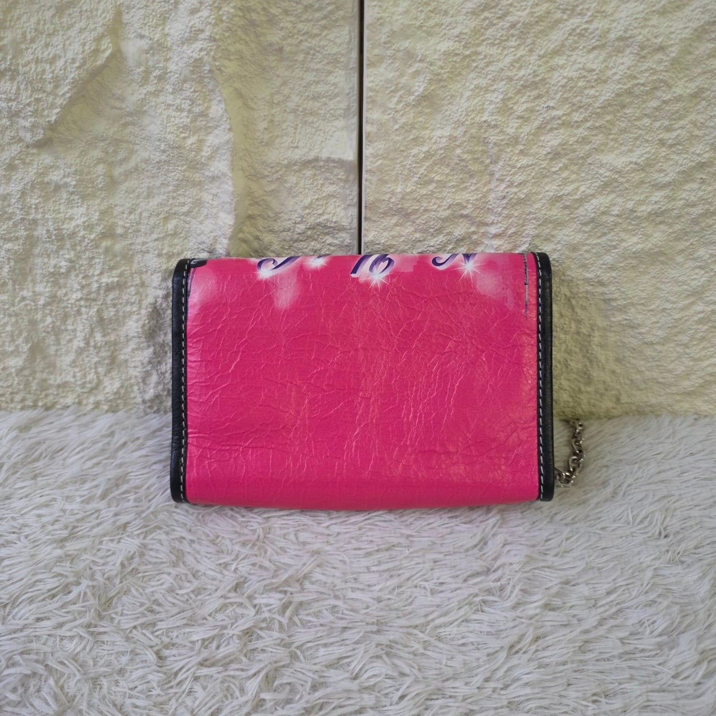 Balenciaga Papier Mini Chain Wallet New York Print (Pre-Owned)