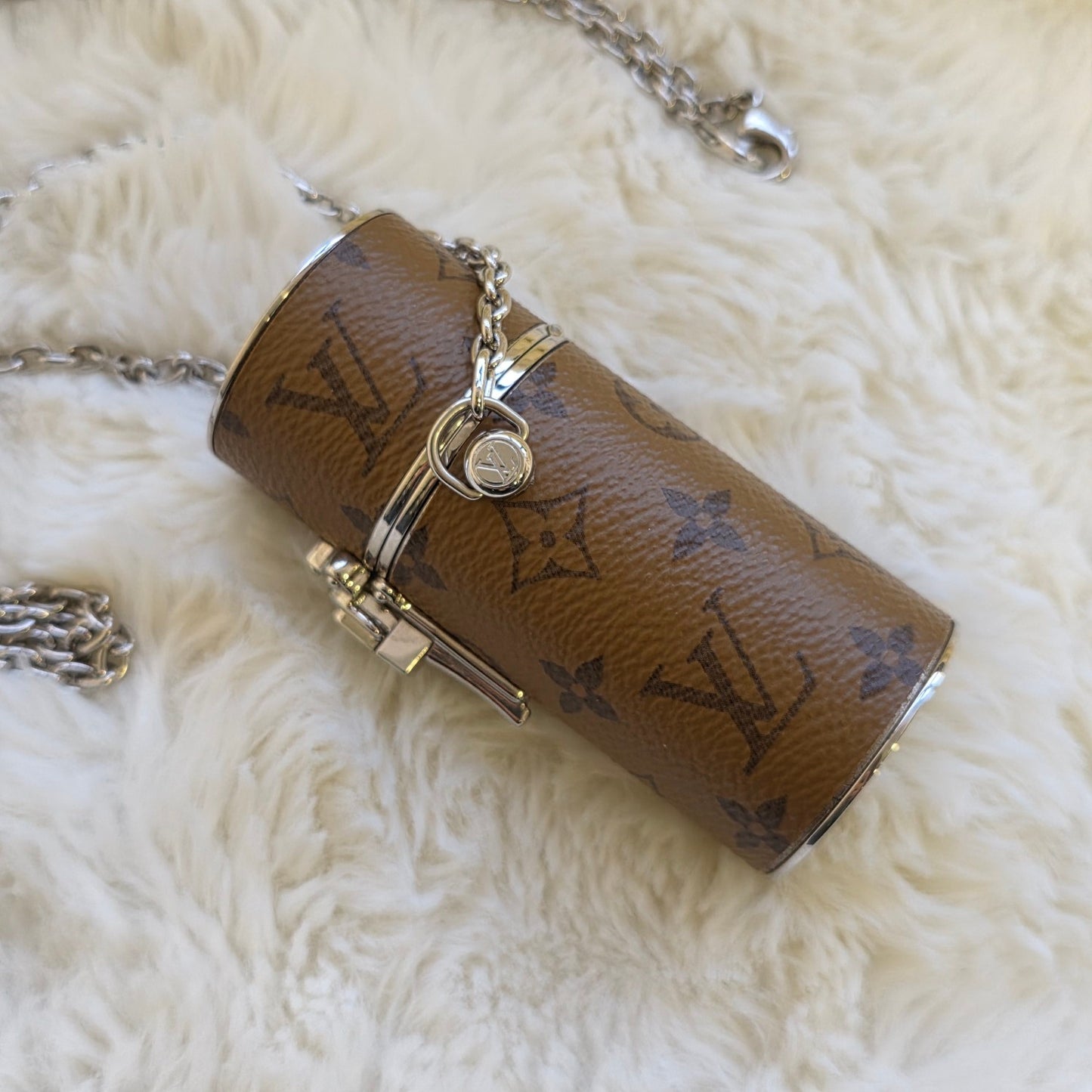 Louis Vuitton Monogram Mini Cylinder Necklace Bag (Pre-Owned)