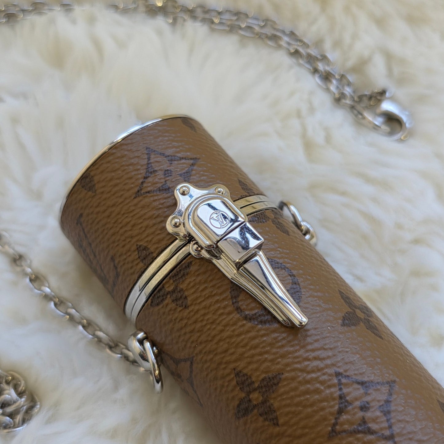 Louis Vuitton Monogram Mini Cylinder Necklace Bag (Pre-Owned)