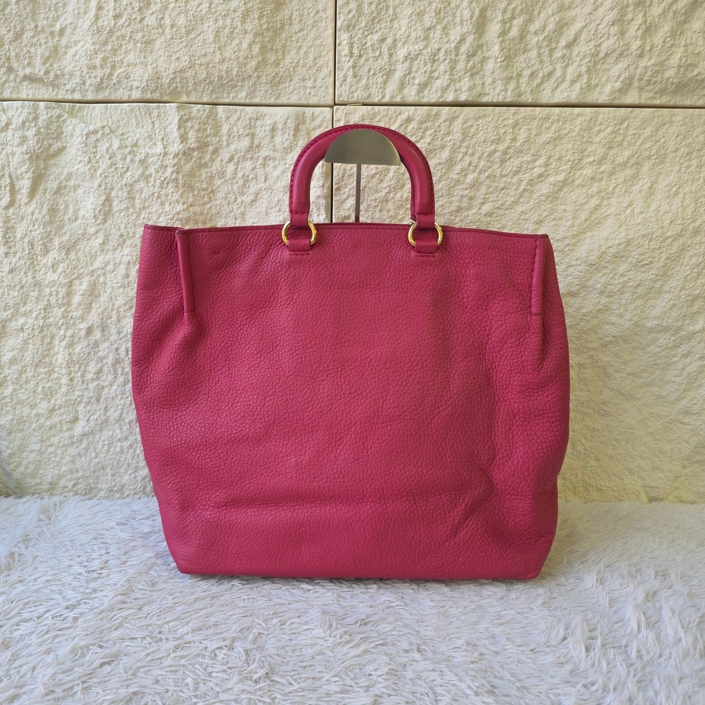 Prada 2Way Leather Tote Bag Pink (Pre-Owned)