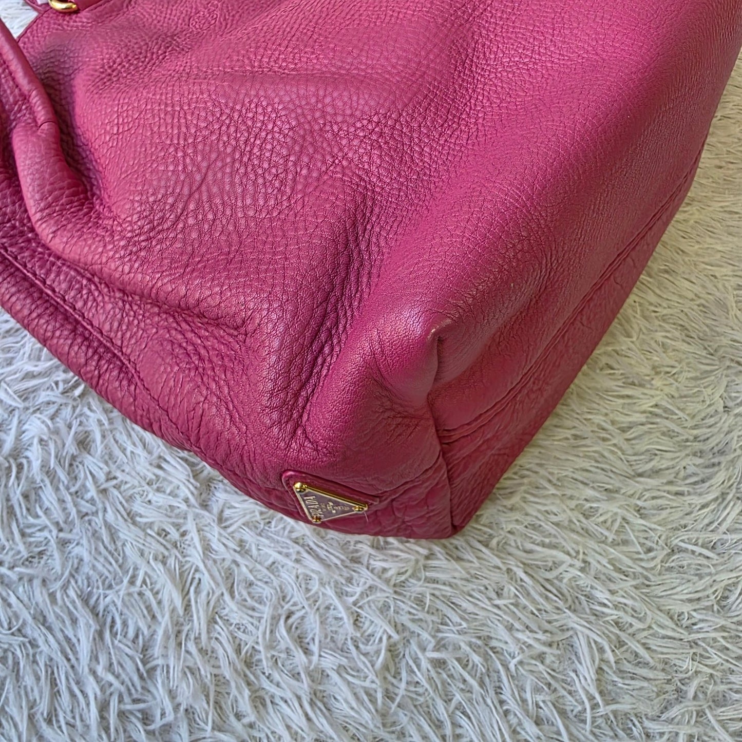 Prada 2Way Leather Tote Bag Pink (Pre-Owned)