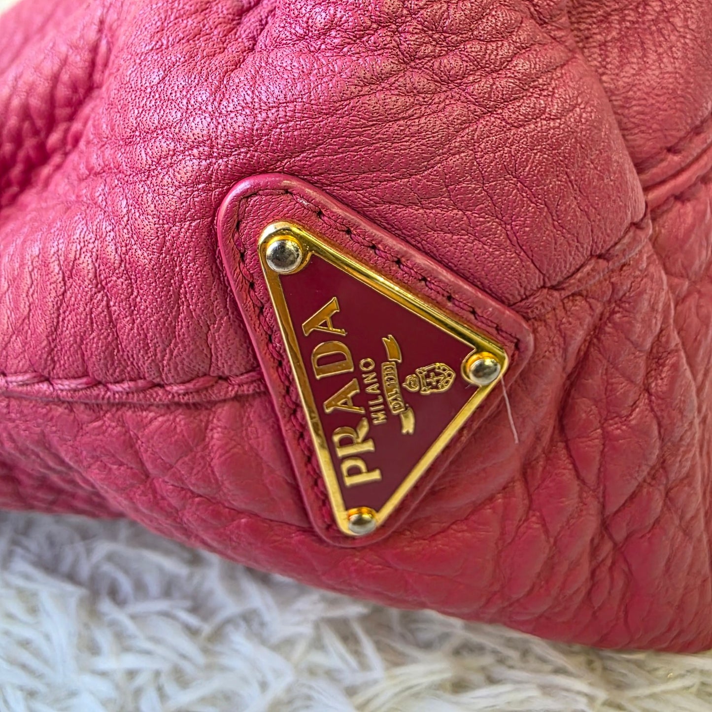 Prada 2Way Leather Tote Bag Pink (Pre-Owned)