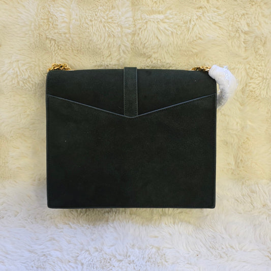 Saint Laurent Cassandra Leather and Suede Chain Shoulder Bag (Pre-Owned)