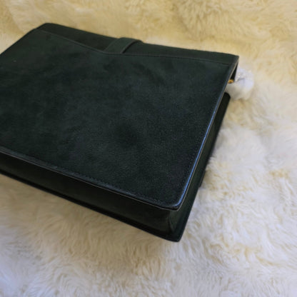 Saint Laurent Cassandra Leather and Suede Chain Shoulder Bag (Pre-Owned)